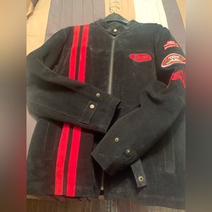 Vintage Pacific Flyer mens jacket with racing patches